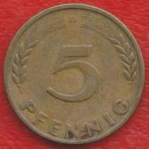 Германия ФРГ 5 пфеннигов 1950 г. D Мюнхен, в Орле