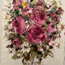 Картина маслом Цветы мастихином, в Москве