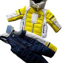 Зимний комбинезон детский пух Chicco 68 новый, в Москве