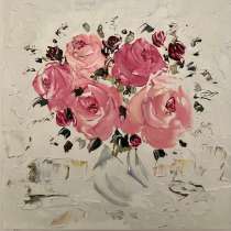 Картина маслом Цветы мастихином, в Москве