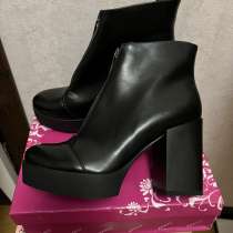 Полусапоги на платформе чёрные р 37, в Грозном