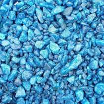 Щебень цветной декоративный голубой фр. 10-20 мм, в Краснодаре