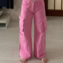 Розовые джинсы карго, в Казани