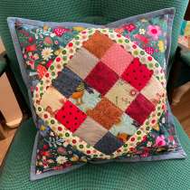Подушка декоративная в стиле пэчворк, в Иркутске