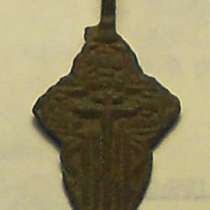 Нательный бронзовый крестик «Лепесток». XIX в, в Смоленске