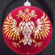 Флокированный елочный шар с логотипом, в Москве