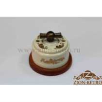 Выключатель двухклавишный в стиле ретро, в Москве