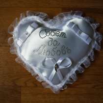 Свадебные аксессуары, подушечка для колец "Сердце", в Саратове