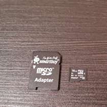 Карта памяти MicroSDHC 16Гб + картридер, в Нижнем Тагиле