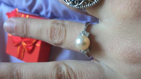 Кольцо серебряное с жемчугом в Сочи фото 3