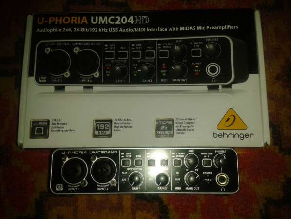 Продаю звуковая карта - behringer umc 204 hd 720 Частотный д
