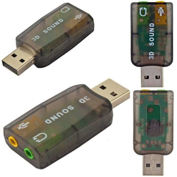 Адаптер-Конвертер Звуковой Карты USB 2.0 х 3.5 mm в Брянске фото 5