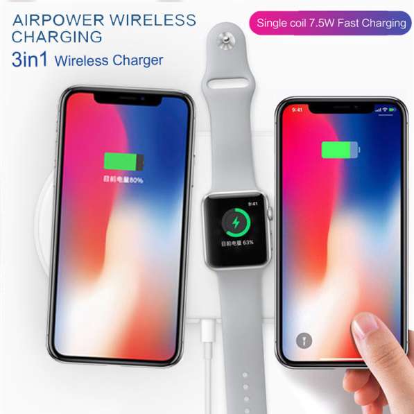 Беспроводная зарядка 3 в 1 в Москве фото 7