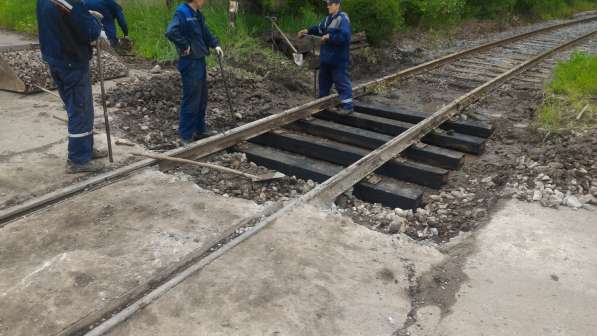 Замена шпал на железнодорожных подъездных путях, жд тупиках в Красноярске фото 7