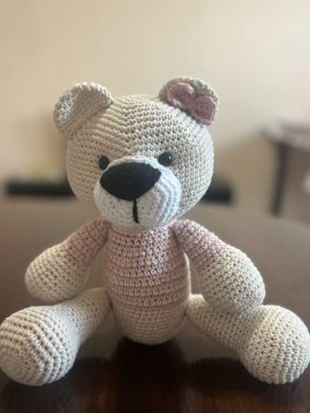 Мишка вязанный, ручная работа