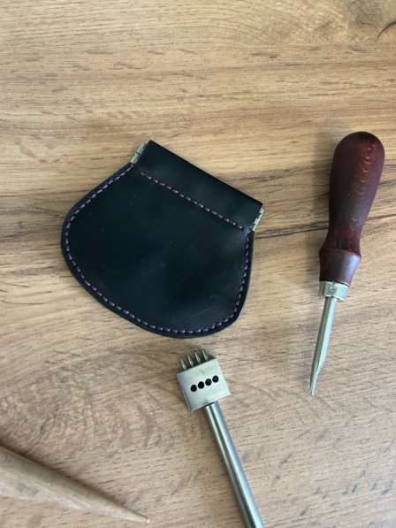 Монетница кожаная