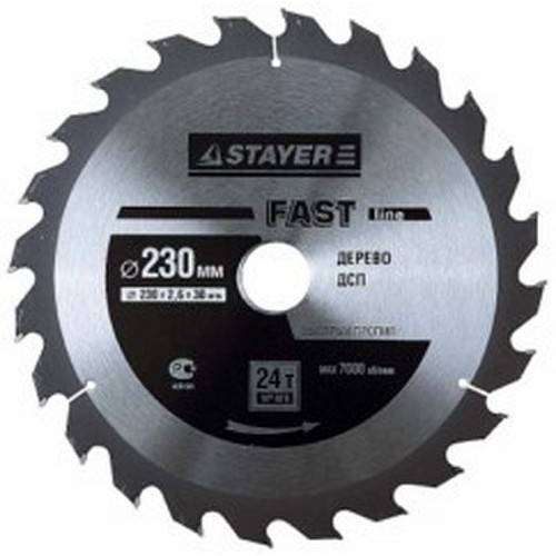 Диск пильный по дереву STAYER MASTER FAST-Line 3680-230-30-24