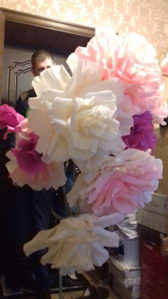 Ростовые цветы из гофированной бумаги в Рязани фото 4