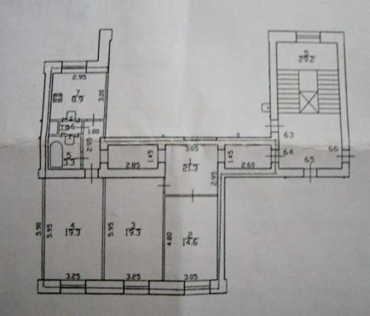 3-х ком. кв в Сталинке, Московский р-н в Санкт-Петербурге