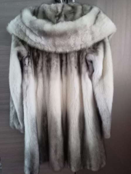 Шуба норковая белая с капюшоном в Чебоксарах фото 3