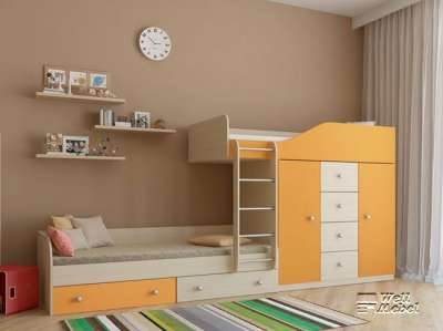 Детская двухъярусная кровать «Астра 6» РВ-мебель в Москве фото 6