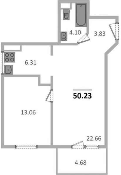 Продам однокомнатную квартиру в Санкт-Петербург.Жилая площадь 50,23 кв.м.Этаж 10.Дом монолитный.