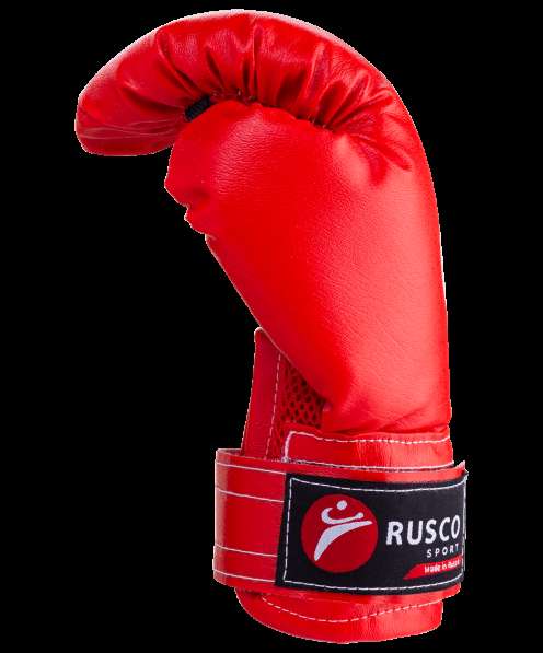Набор для бокса Rusco, 6oz, кожзам, красный в Сочи