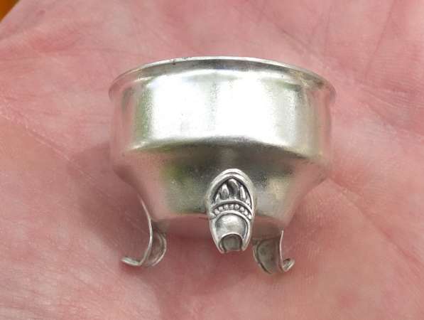 Серебряная солонка на ножках, серебро 875 проба в Ставрополе фото 5
