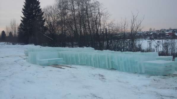 Природный лед для ледового городка, ледовой скульптуры
