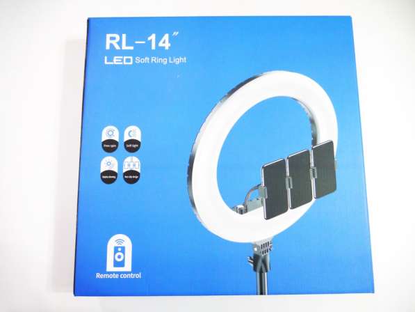 Кольцевая LED лампа RL-14 36см 220V 1 крепл. тел. + пульт в фото 10