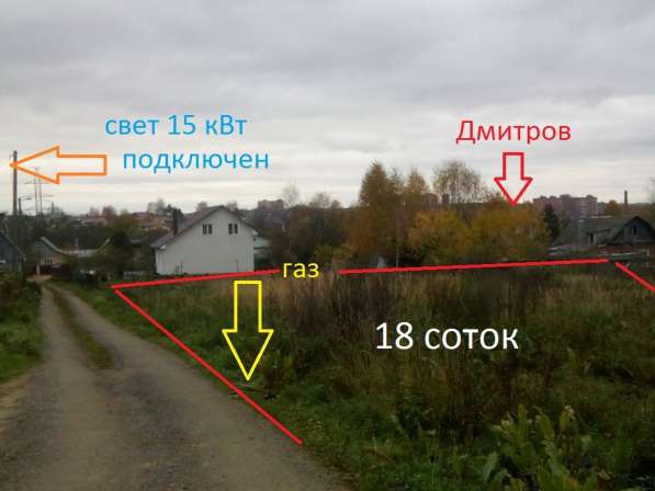 Продается земельный участок 18 соток в Дмитрове