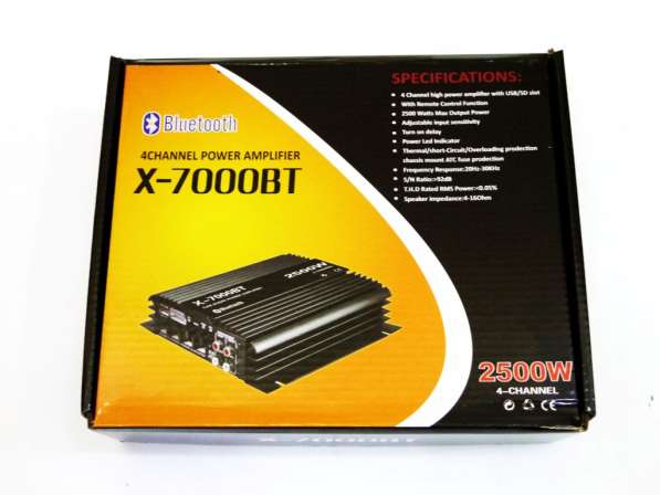 Усилитель X-7000BT - Bluetooth, USB,FM,MP3! 2500W 4х канальн в фото 5