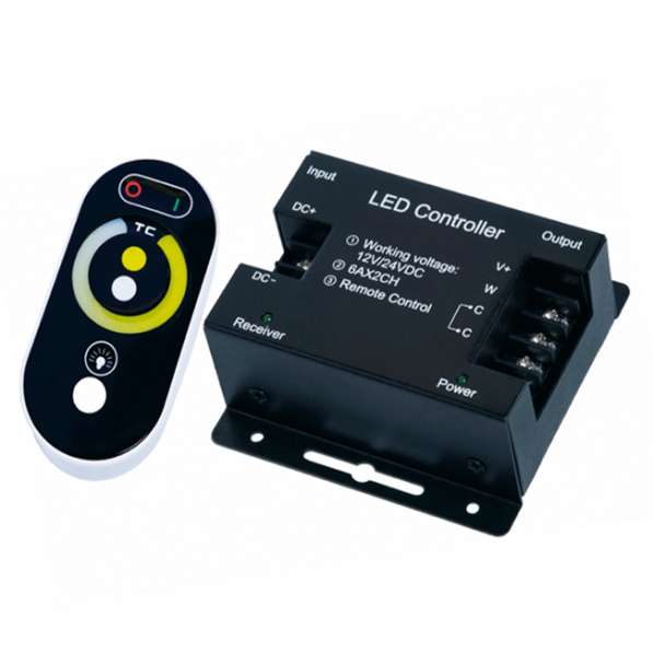 Kонтроллер MIX LED CCT touch 12A (12V/24V, 144W/288W, 2 канала)