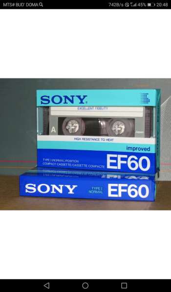 Запечатанные кассеты Sony EF 60,Sound Breeze