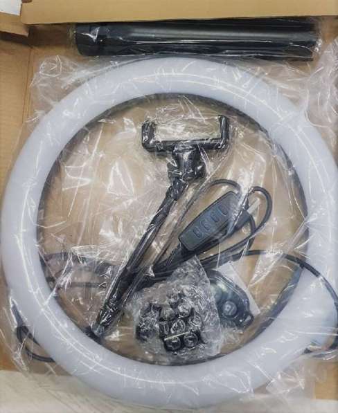 Кольцевая светодиодная лампа LED Ring 28 см Пульт ДЕРЖАТЕЛЬ в фото 3