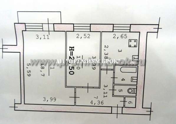 Продам двухкомнатную квартиру в Волгоград.Жилая площадь 45,60 кв.м.Этаж 8.Дом кирпичный. в Волгограде фото 8
