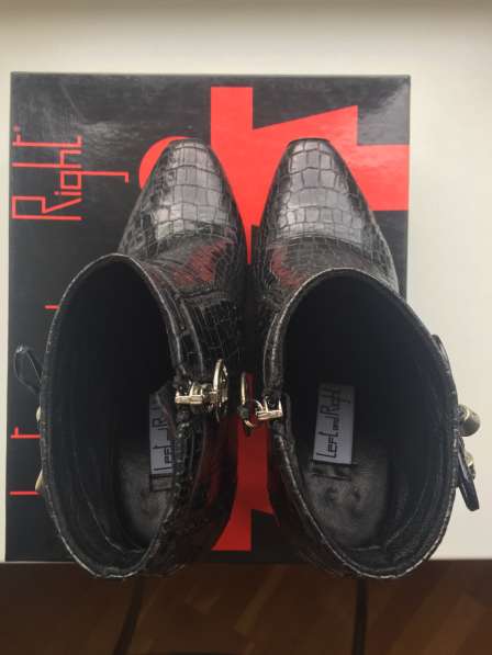 Ботинки бу Left&Rite Италия 39 черные кожа платофрма каблук в Москве фото 15