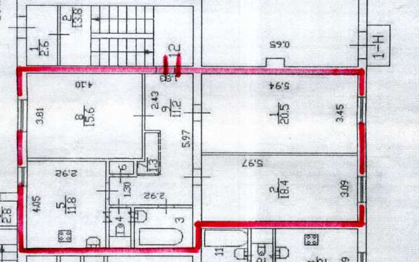 Трехкомнатная квартира в Колпино в Санкт-Петербурге фото 15