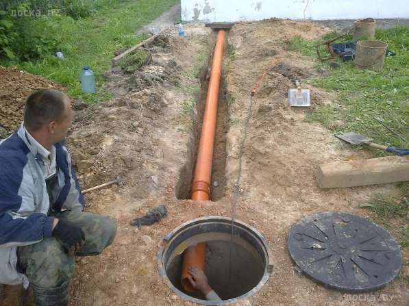 Копка колодцев, чистка канализаций, установка труб