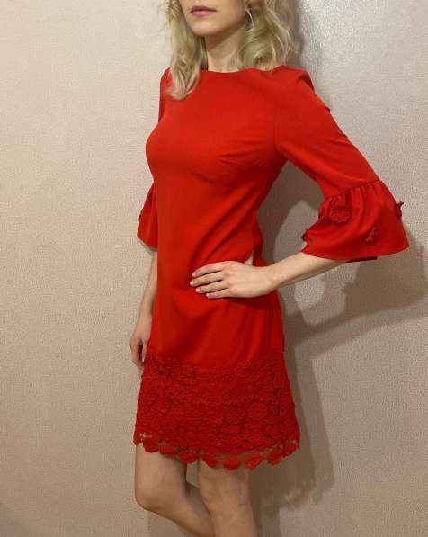 Платье женское молодёжное красное, производство Турция