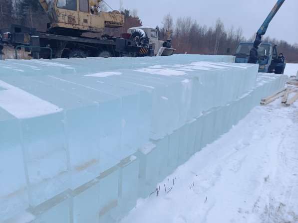 Лед, блоки льда для скульптур, лед строительный в Москве фото 6