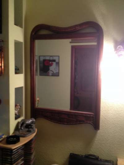 Зеркало (рама-тёмный ротанг)