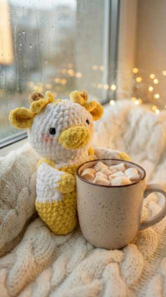 Вязаная банановая коровка, мягкая игрушка в Альметьевске фото 3