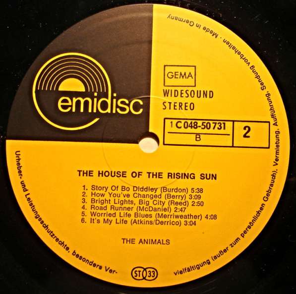 Пластинка виниловая The Animals - House Of The Rising Sun в Санкт-Петербурге