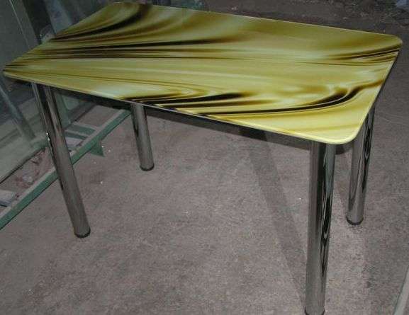 Стеклянные столешницы и столы с экологически чистой фотопечатью, пескоструйным рисунком. в фото 11