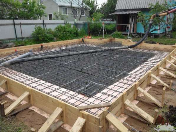 Заливка фундамента в фото 12