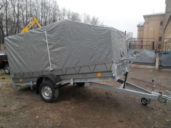 Рессорный автомобильный прицеп Трейлер 3,5х1,4м для перевозки снегохода, квадроцикла в Москве фото 3