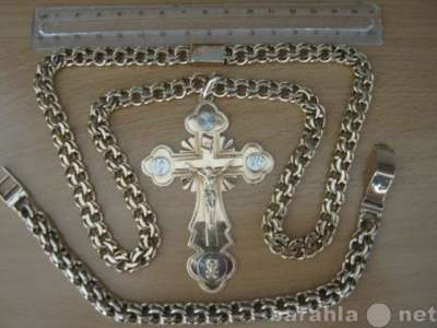 Мужские ювелирные изделия Цепочка с крестиком,брасл 583 проба в Тюмени
