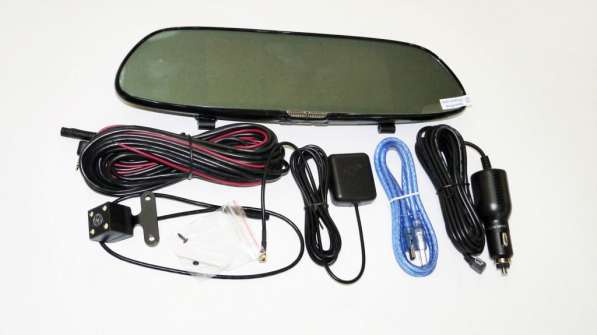 D36 Зеркало регистратор, 7" сенсор, 2 камеры, GPS навигатор в фото 4