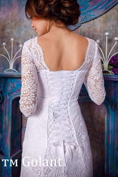 Кружевное свадебное платье русалка в Москве фото 3